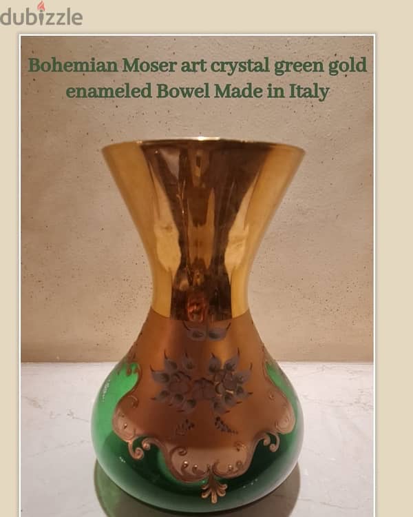 Bohemian morano glass and gold italian sets 1