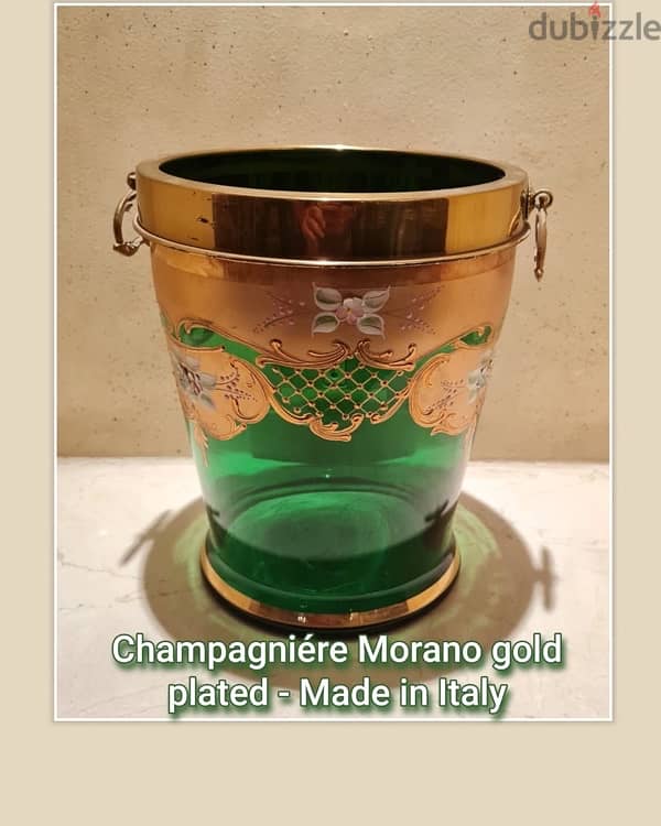 Bohemian morano glass and gold italian sets 2