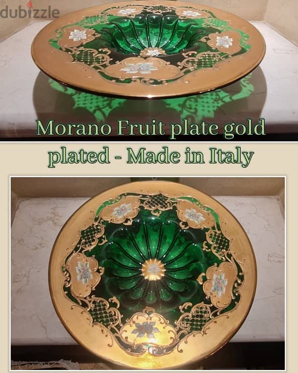 Bohemian morano glass and gold italian sets 7