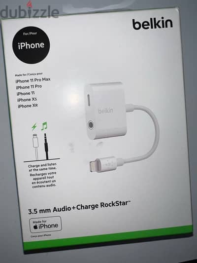 convert Belkin 3.5 mm Audio + Charger (lightning cable)