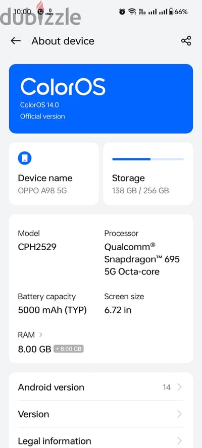 هاتف oppo a98 5G موجود كل حاجه و الهاتف في الضمان