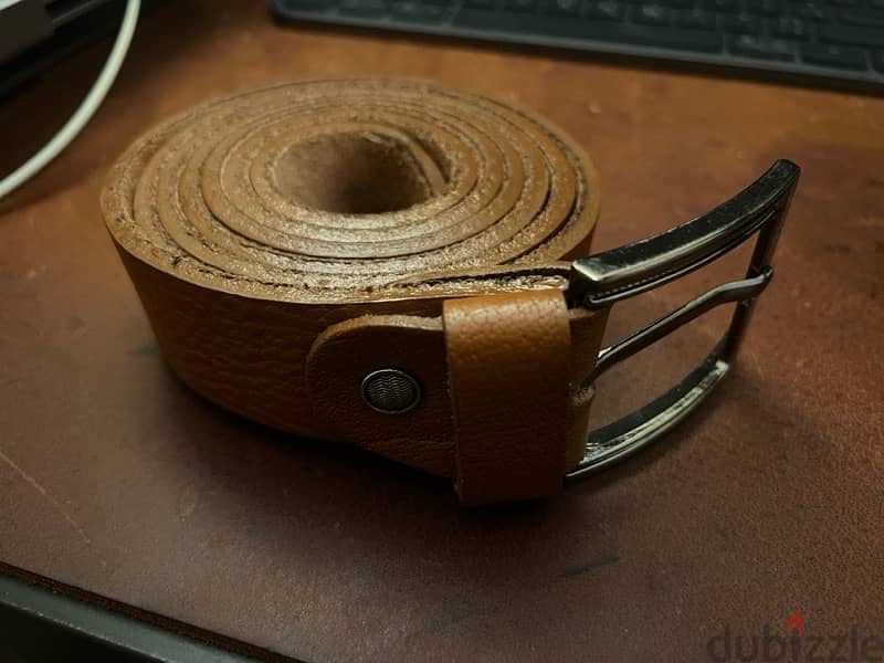 Havan guinine leather belt - حزام جلد طبيعى هافان 1