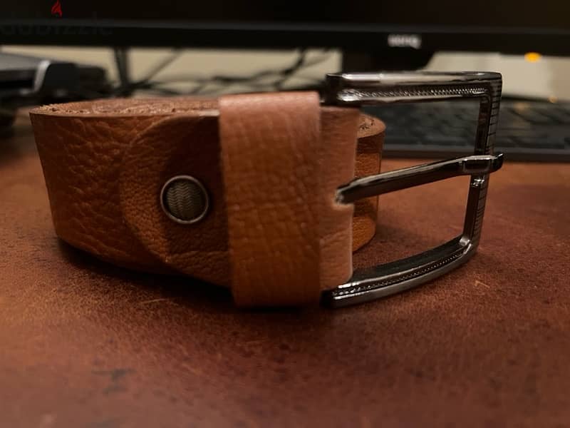 Havan guinine leather belt - حزام جلد طبيعى هافان 3