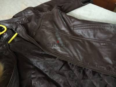 جاكت جلد طبيعي مركه real leather