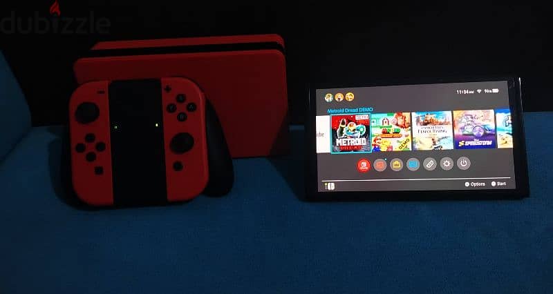 Nintendo switch Oled Model : Mario Red نينتيندو سويتش اوليد ماريو ريد 4