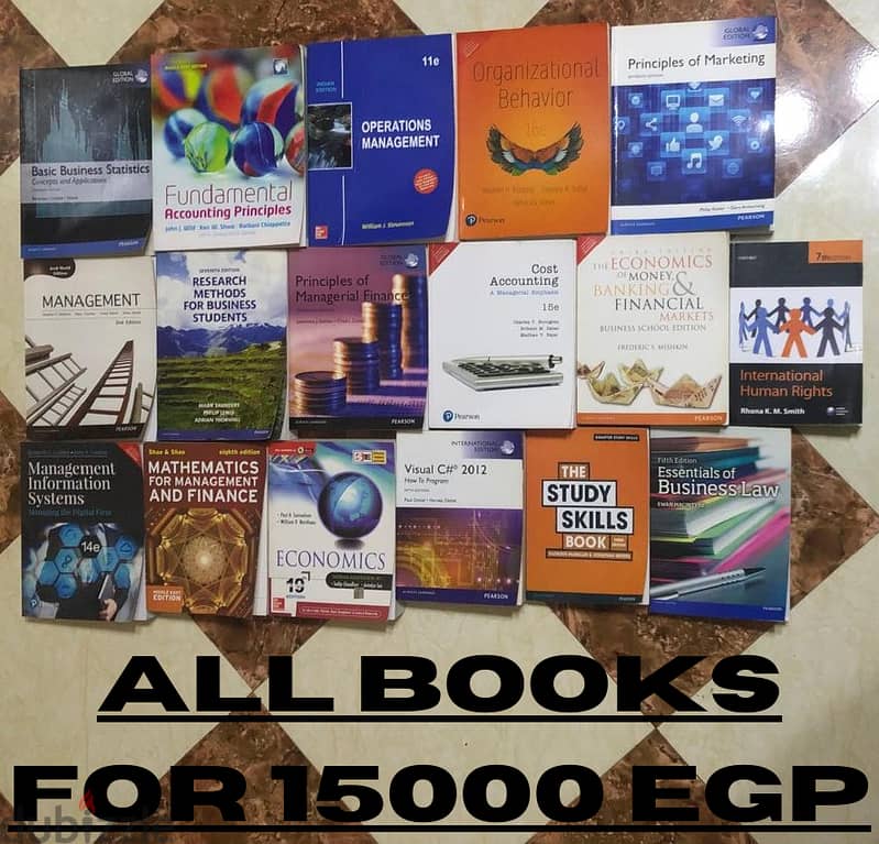 Collection of university books 0