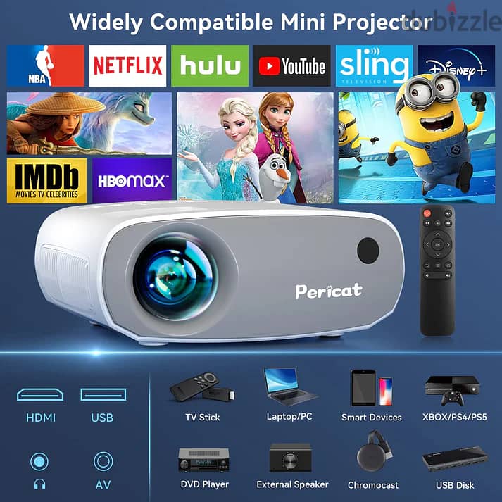 Pericat Projector X26 - (Native 1080P) 1