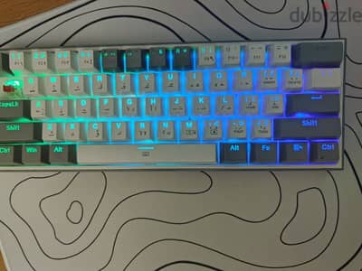 keyboard Redragon K617 Fizz RGB red&silver switches