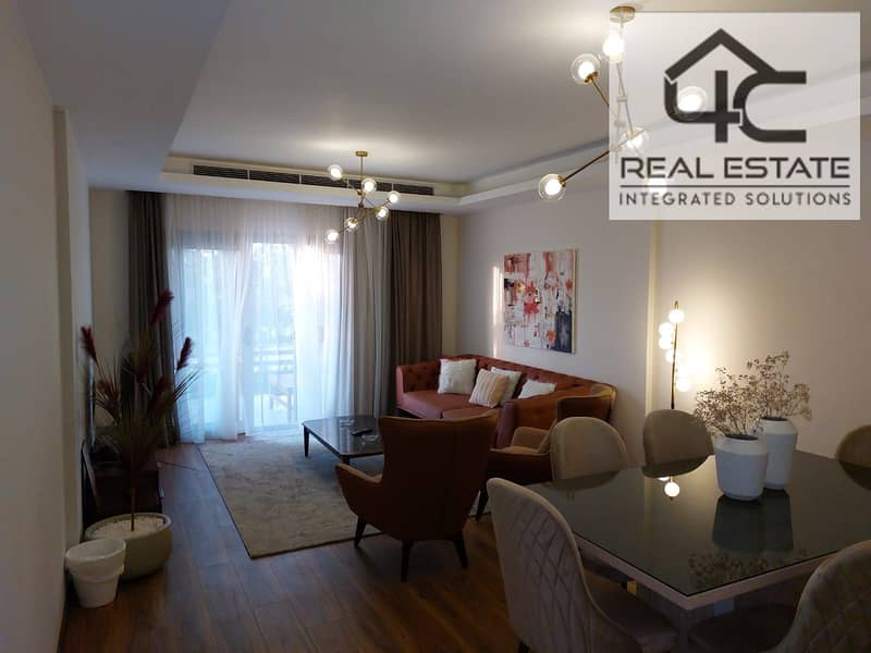 Apartment for sale, ground floor, garden, kitchen and air conditioners, at a snapshot price and open view, 138 m + 115 m garden, in Cairo Festival Cit 0