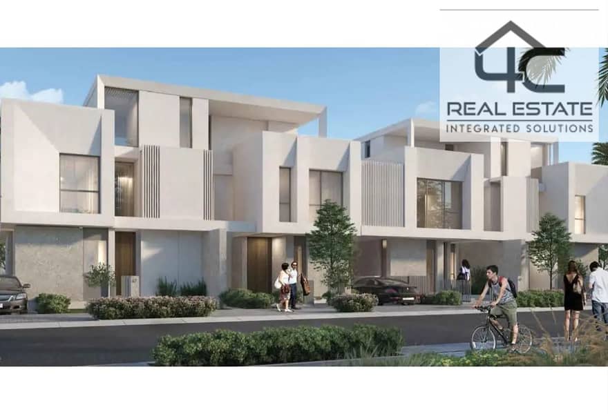 Townhouse middle at Hyde Park for sale Ready to move 256m very prime location view land scape 4 bedrooms 4 bathrooms fully finished with lowest price 0