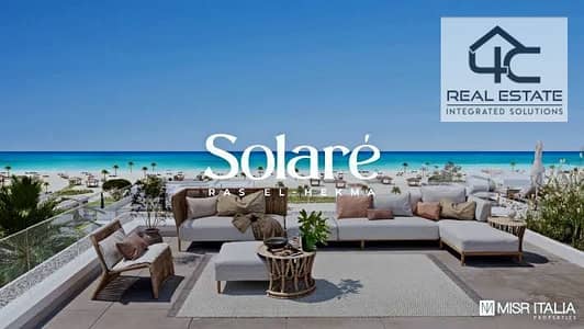 chalet 108m for sale at lowest price view pool solare compound north coast misr italia with Down payment and Installments