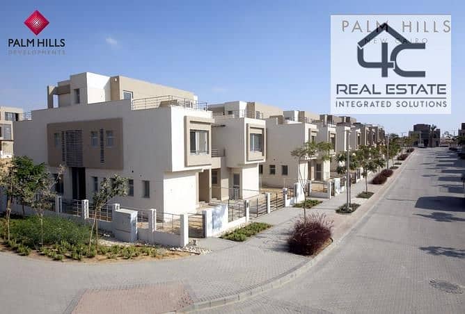 Town house middle 225 m for sale ready to move in Palm hills  compound new cairo view land scape in prime location 0