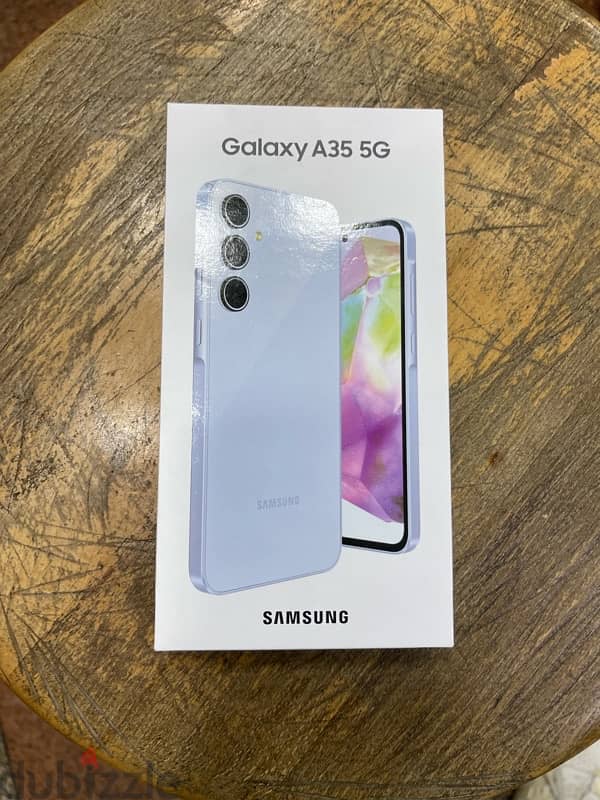 Galaxy A35 5G dual sim 256/8G Blue جديد متبرشم بضمان الوكيل 0