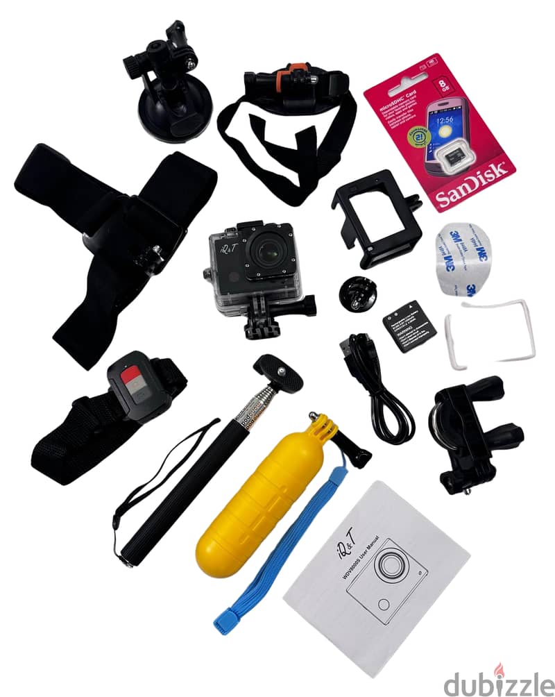 iQ&T 4K WIFI Wireless Sports Camera Full Kit, 16 MP, 45m Waterproof 1