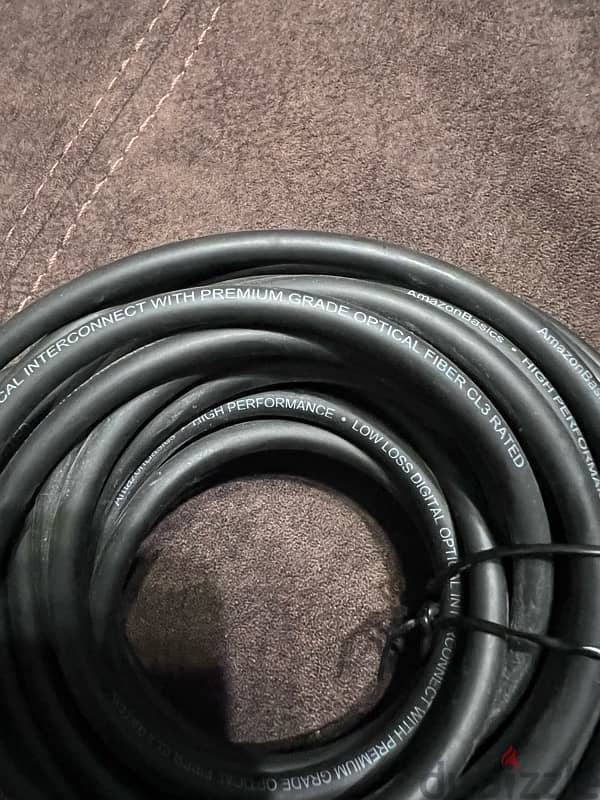 Toslink cable 15 meter , كابل ضوئي 0