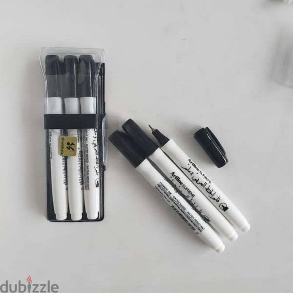 Set of 3 Supreme Black Arabic Calligraphy Pens - Art Line AB-241242243 0