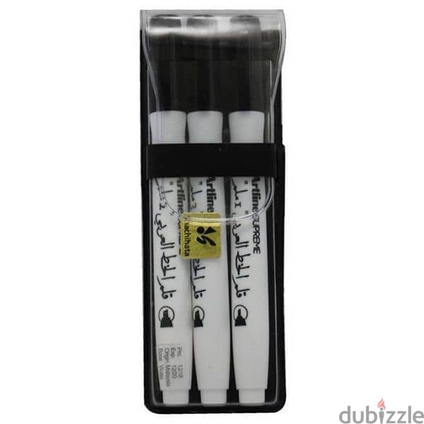 Set of 3 Supreme Black Arabic Calligraphy Pens - Art Line AB-241242243 1