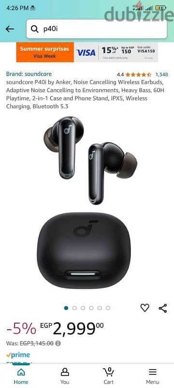 Anker P40i Wireless Earbuds سماعة وايرلس انكر 0