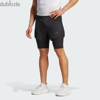 Adidas HEAT. RDY HIIT Elevated Training 2-in-1 Shorts مقاس S