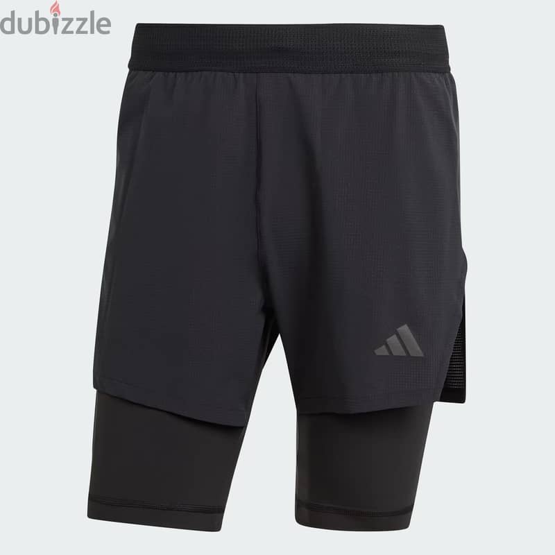 Adidas HEAT. RDY HIIT Elevated Training 2-in-1 Shorts مقاس S 1