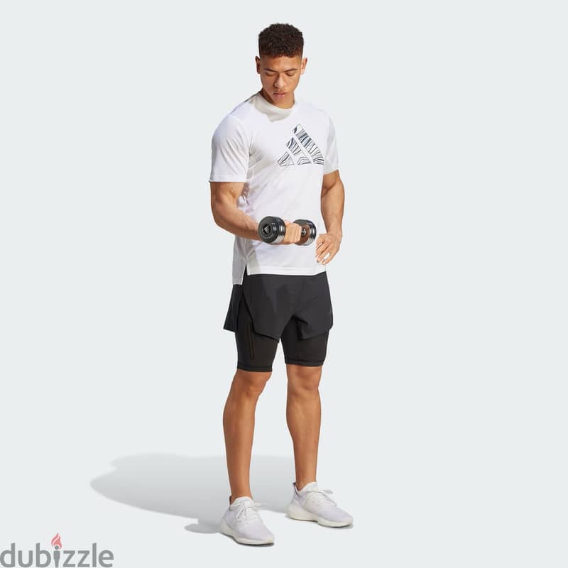 Adidas HEAT. RDY HIIT Elevated Training 2-in-1 Shorts مقاس S 3