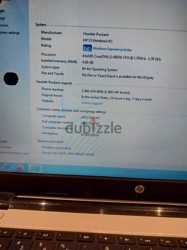 لاب توب hp 1