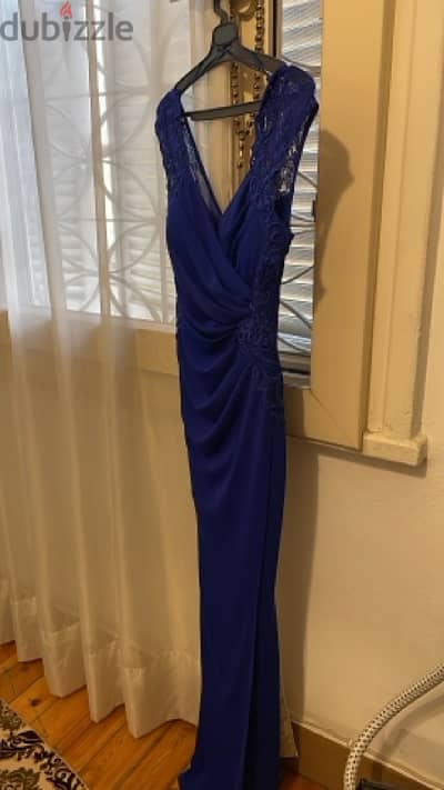 blue soiree dress