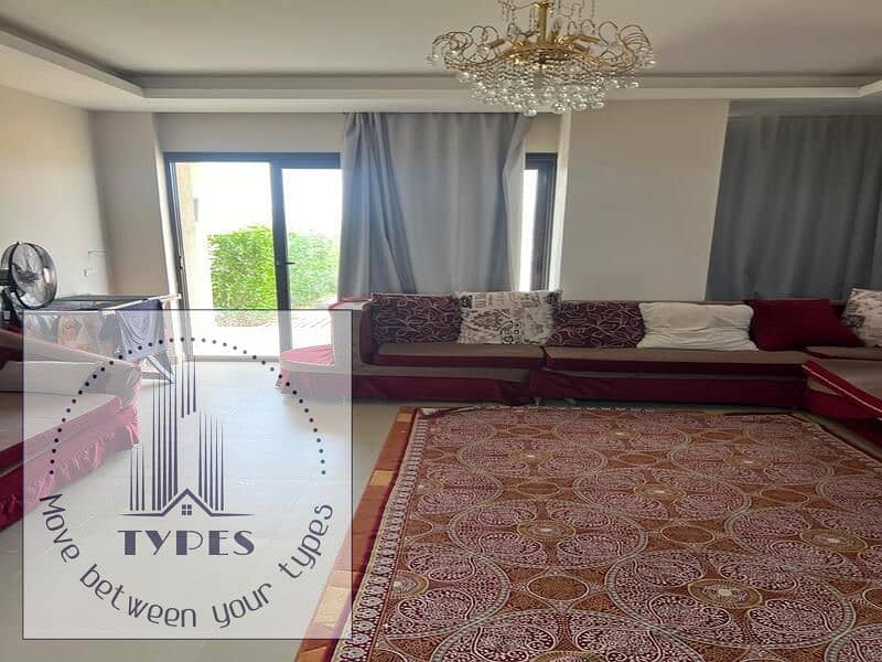 For sale, a corner townhouse in Azha Sokhna. All rooms overlook the lagoon. Fully finished and furnished. 0