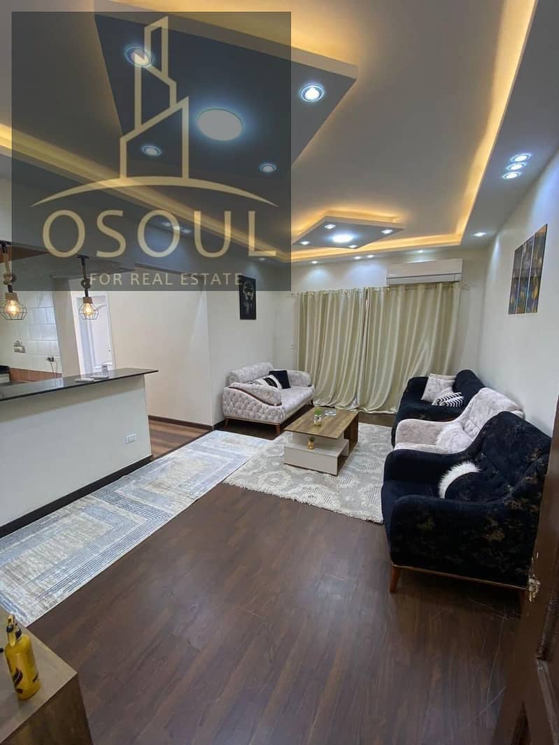 urnished apartment for rent in Rawdat Zayed Compound, Sheikh Zayed, the first residence, with a very special location and view 0