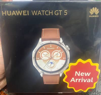 huawei watch gt 5 46mm brown leather