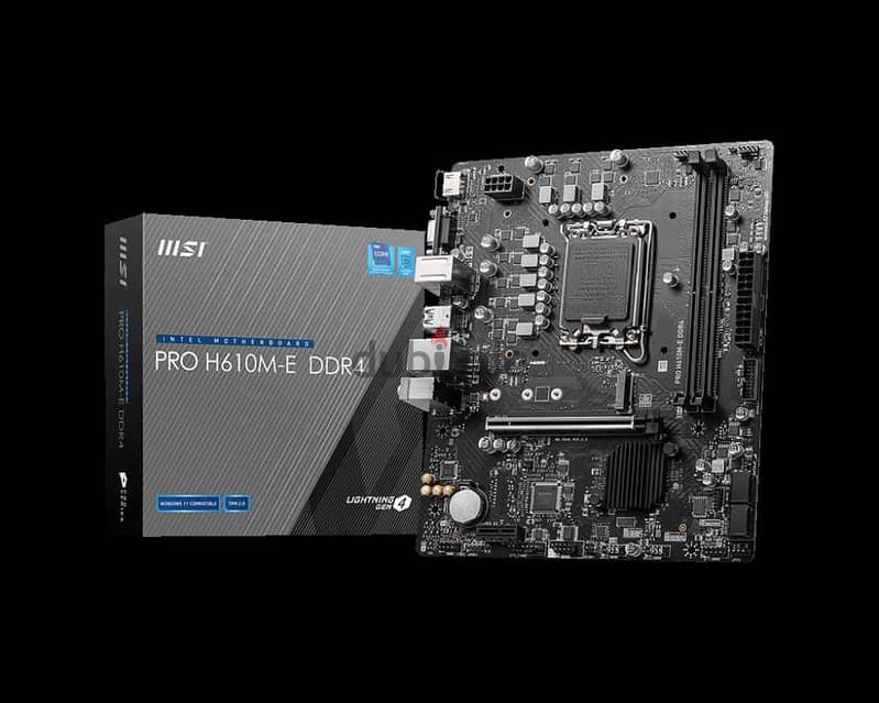 msi pro h610-e +ram 8g ddr4 3200 مازربورد +رام 8g 0