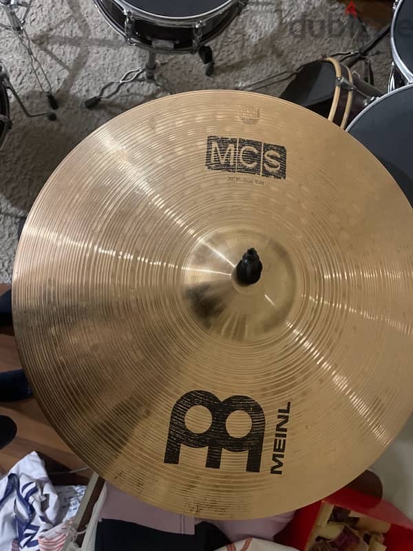 original meinl 20 inch ride great condition with cymbal stand 1