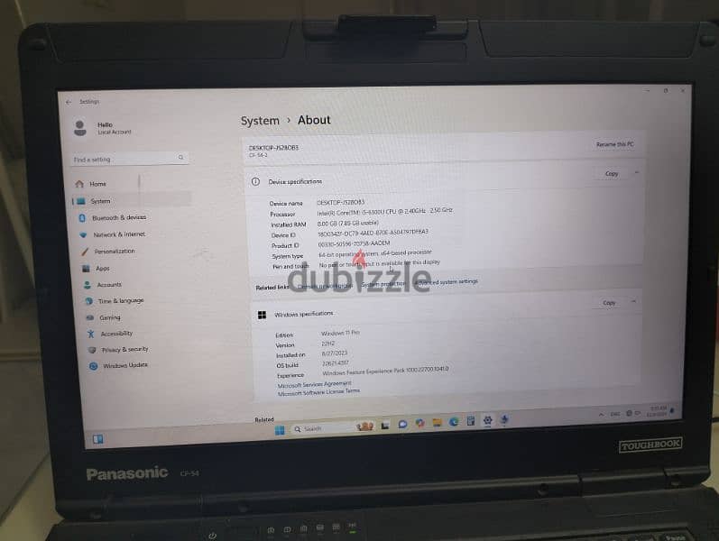 Laptop Panasonic cf-54 I5-6300u  بدون بطارية بالشاحن 2