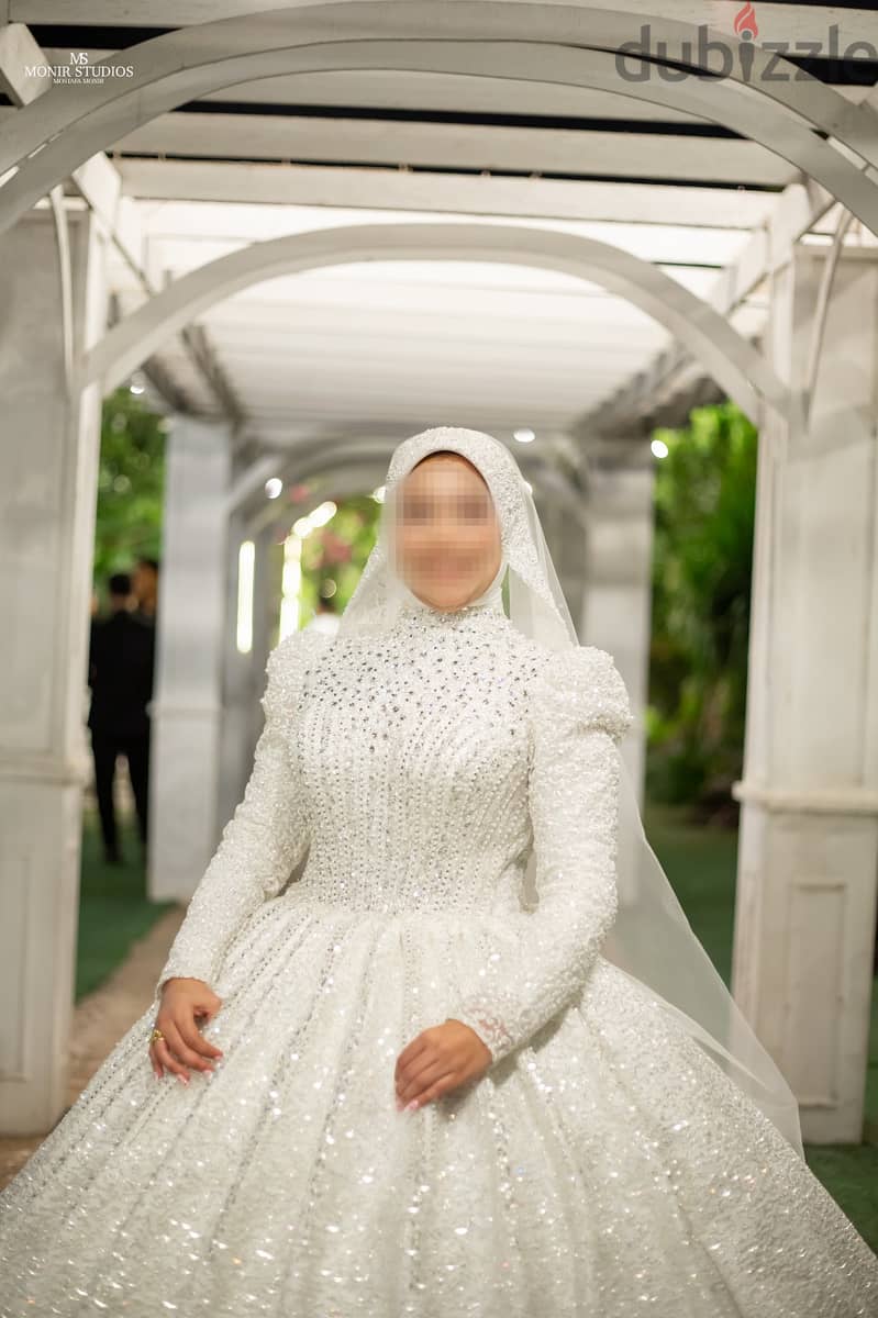 Wedding Dress Hand Made فستان زفاف تطريز باليد 0