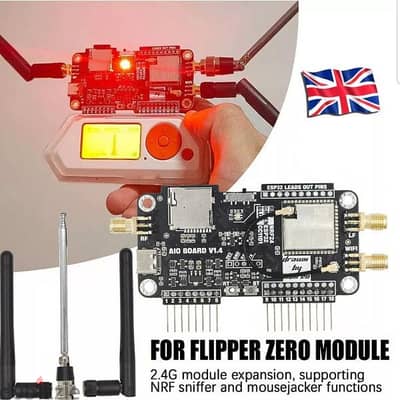 flipper zero with Wi-fi board + 3 antenna