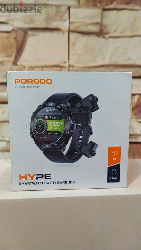 Porodo Hype smart watch ساعة يوجد بها ايربودز 3