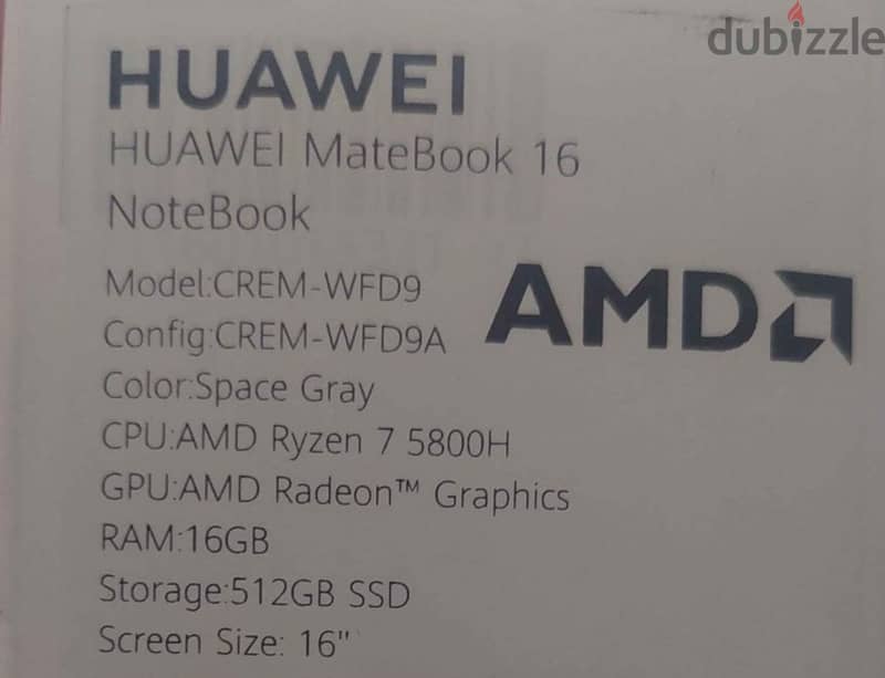 لاب توب Huawei Matebook 16 جديد بالكارتونه و الضمان وارد ألمانيا 2