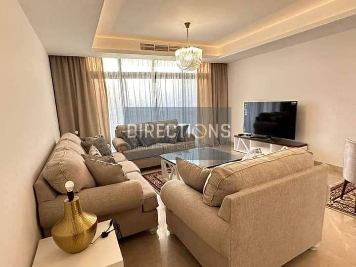 At the lowest price, a studio with a private garden and an unspoiled landscape view for sale in Taj City Compound, directly in front of Cairo Airport 0