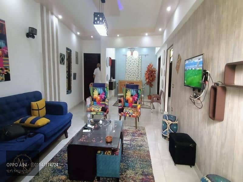 Furnished apartment for rent in Al-Banafseg buildings in front of Bedaya School   Close to 90th and Waterway 0