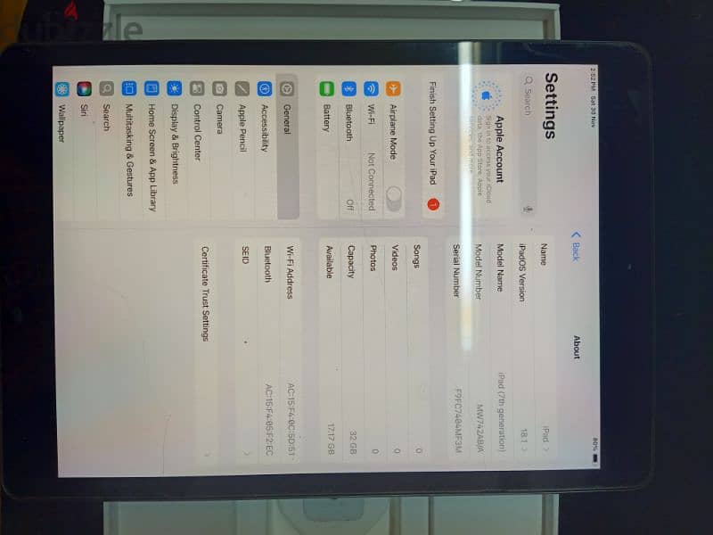 ايباد الجيل السابع 32جيجا وأي فاي 10.2 بوصه 5