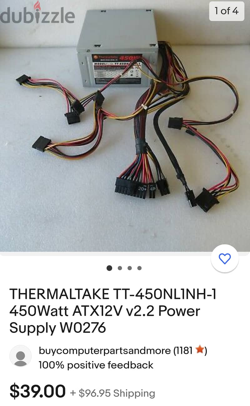 ٢ باور صابلاي سابلاي  2power supply thermaltak 450w 2