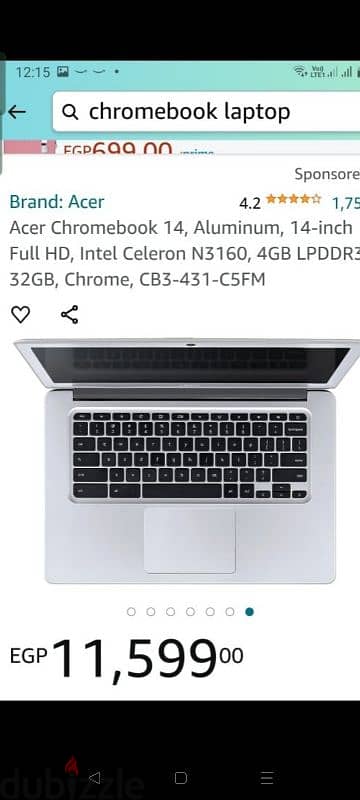 Acer Chromebook 14 inch screen حاله زيرو 7