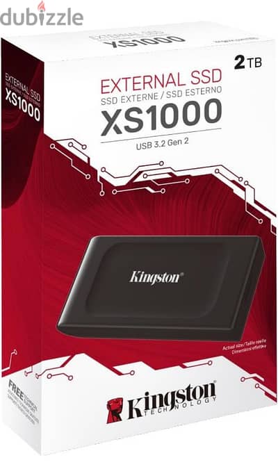 هارد خارجى ٢ تيرا متبرشم Kingston Digital XS1000 External SSD 2TB