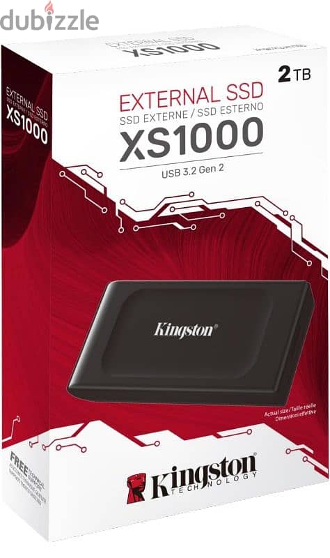 هارد خارجى ٢ تيرا متبرشم Kingston Digital XS1000 External SSD 2TB 0