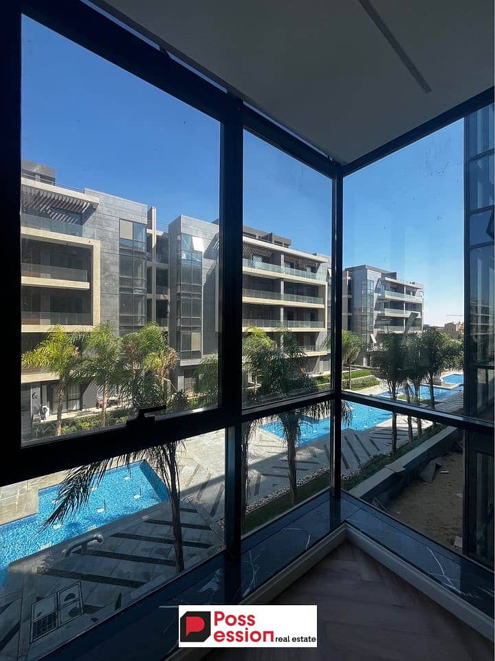 Penthouse with roof Ready to Move with installments, in La Vista Patio Oro in New Cairo for sale, next to Palm Hills, Mountain View, and Fifth Square 0