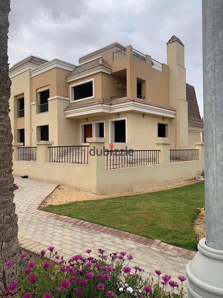 بخصم 42 % من السعر s villa فيلا 239 م بجوار مدينتي madinaty للبيع فى سراي sarai على طريق السويس مباشرة دقائق من التجمع الخامس و الجولدن اسكوير 0