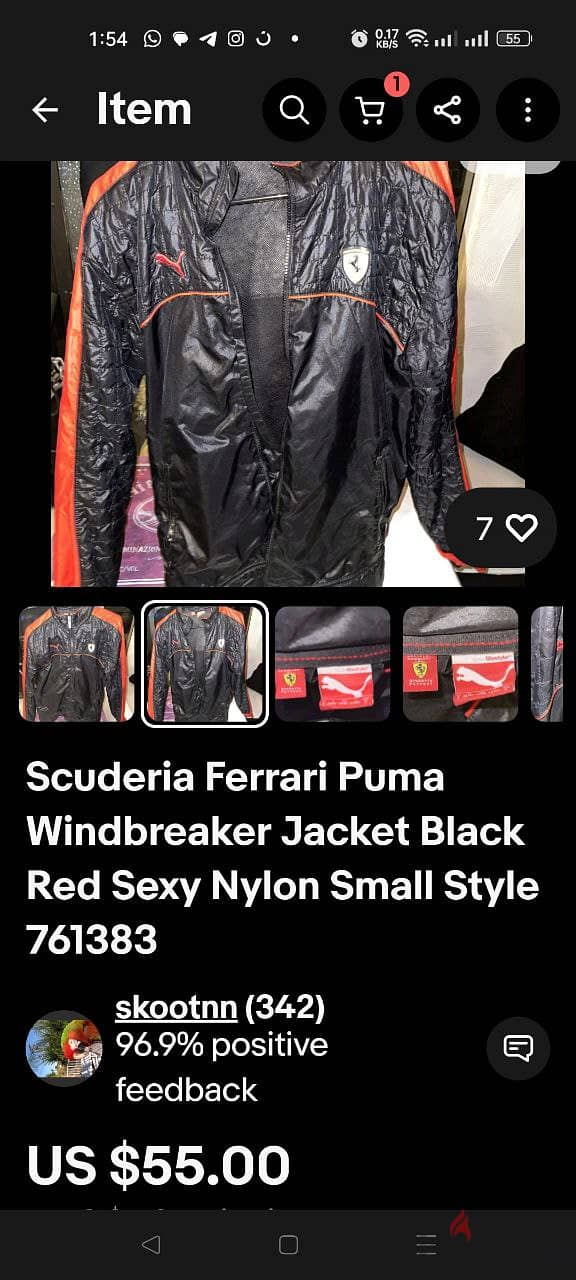 جاكيت بوما فيراري اوريجنال puma ferrari scuderia jacket 4