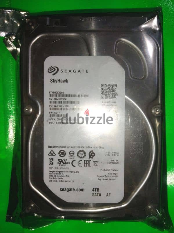 هارد ساتا 4 تيرا SEAGATE SkyHawk 0