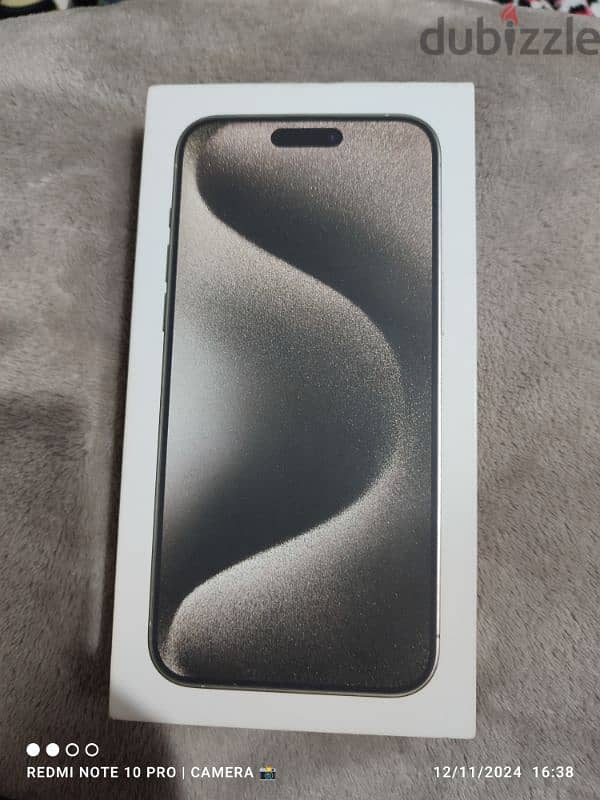 iphone 15 pro max from Dubai -265G- sealed- natural titanium 1