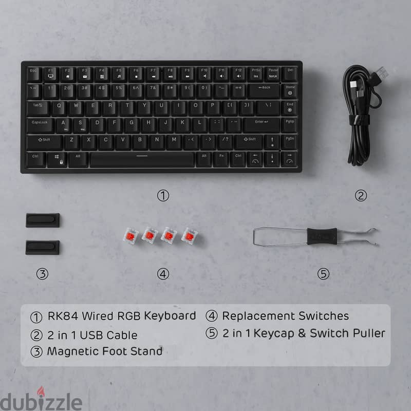 Royal Kludge RK84 Mechanical Keyboard (Red Switches) 3